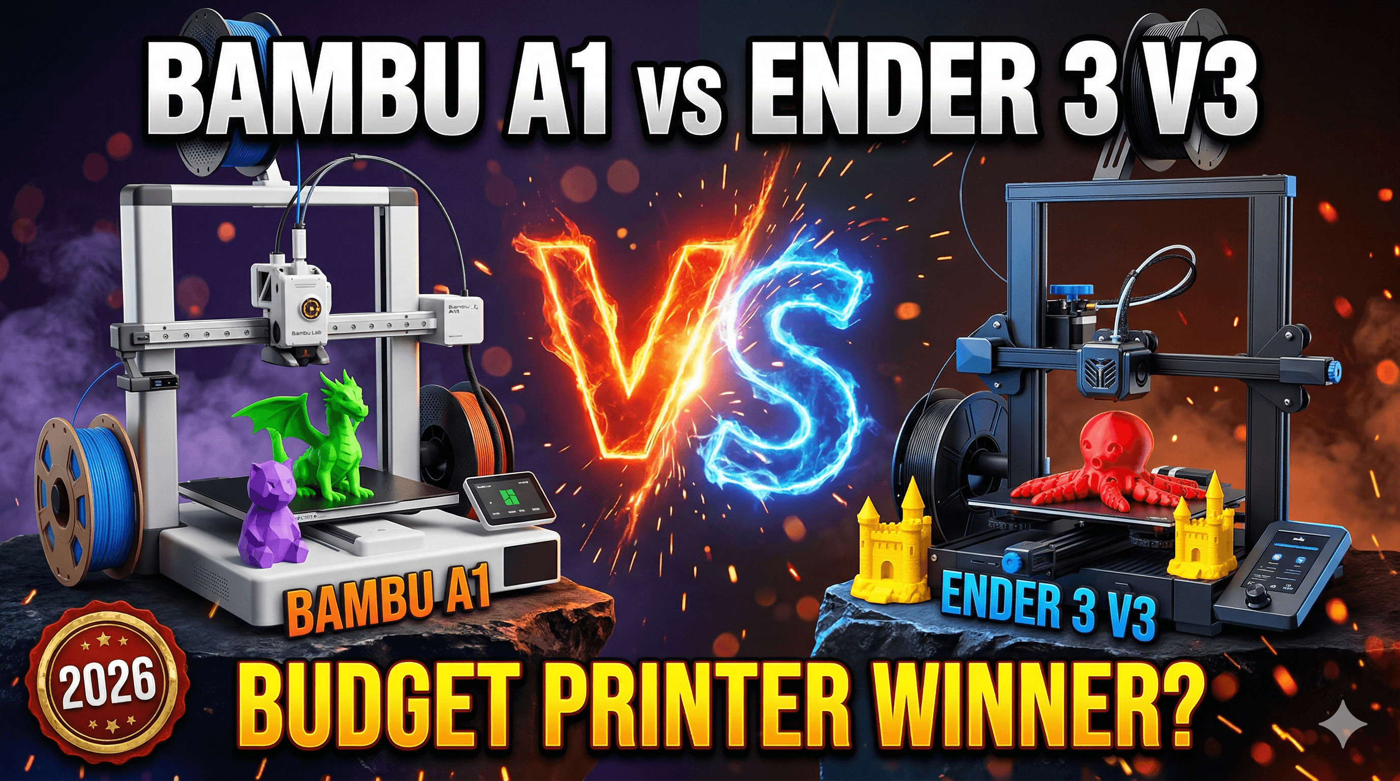 Bambu Lab A1 vs Creality Ender 3 V3: Which Budget Printer Wins?