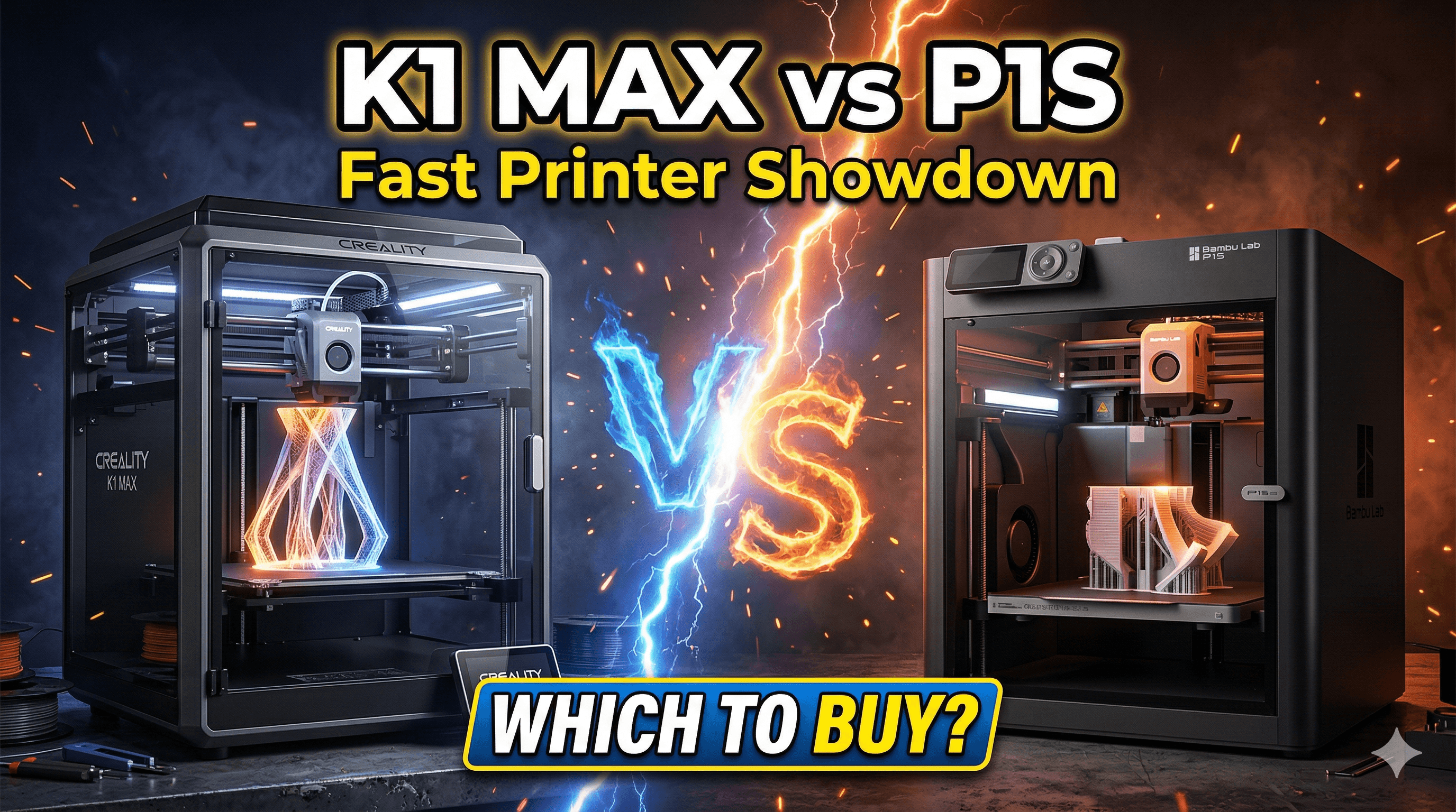 Creality K1 Max vs Bambu Lab P1S: Which Fast Printer Should You Buy?
