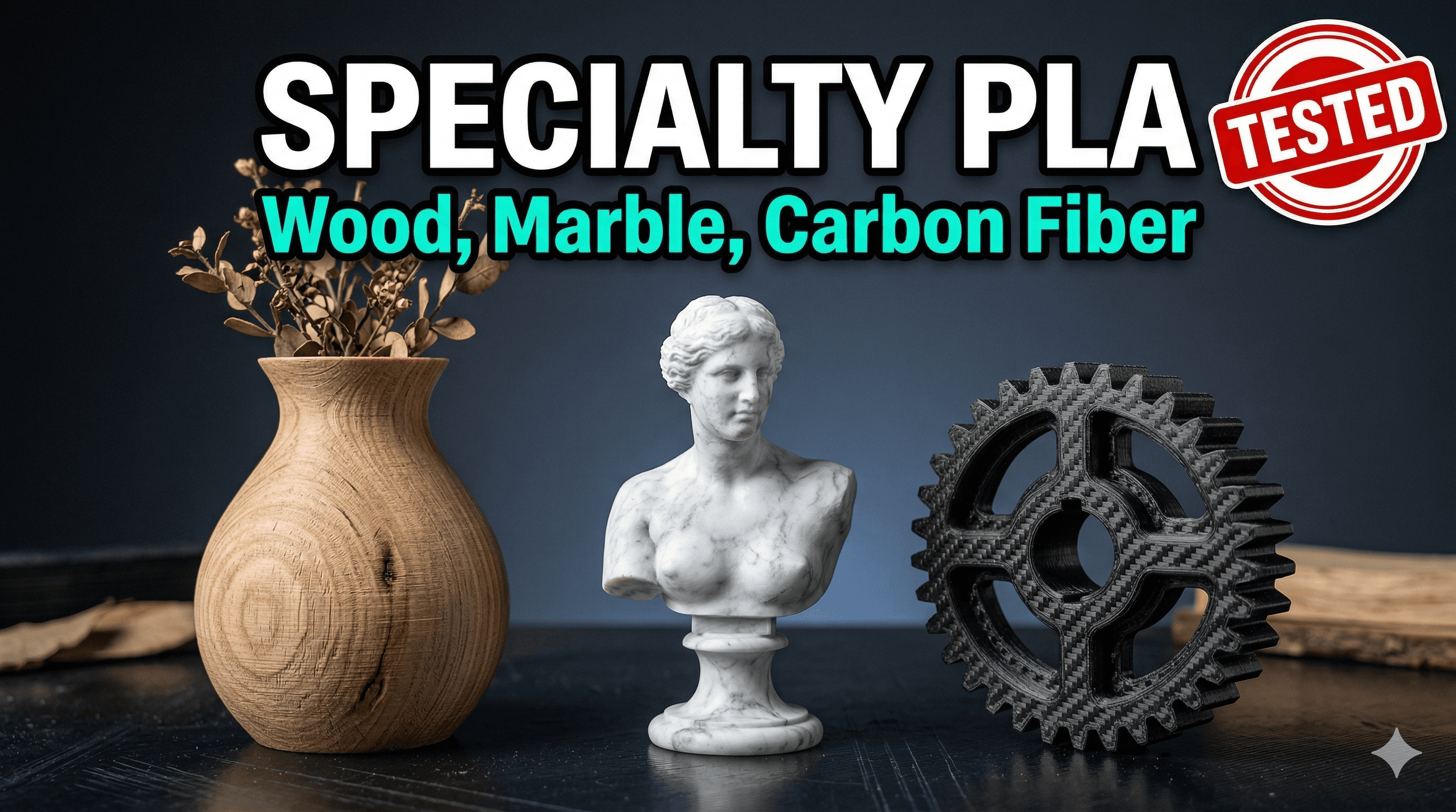 Wood, Marble, and Carbon Fiber Filaments: Are Specialty PLAs Worth It?