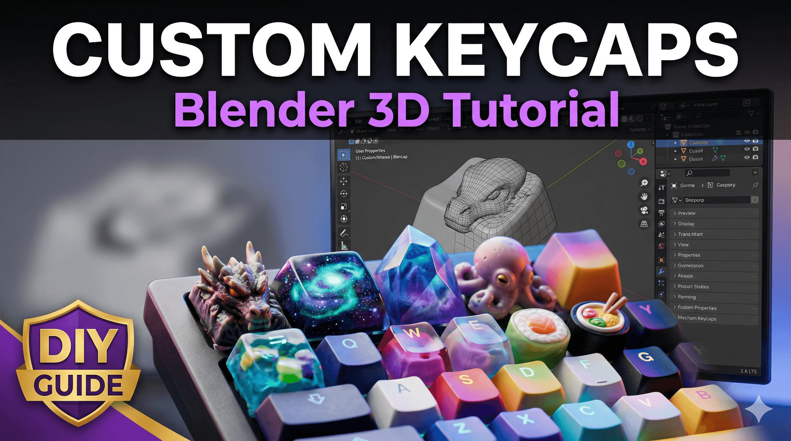 How to Create Custom Keycaps for Mechanical Keyboards in Blender