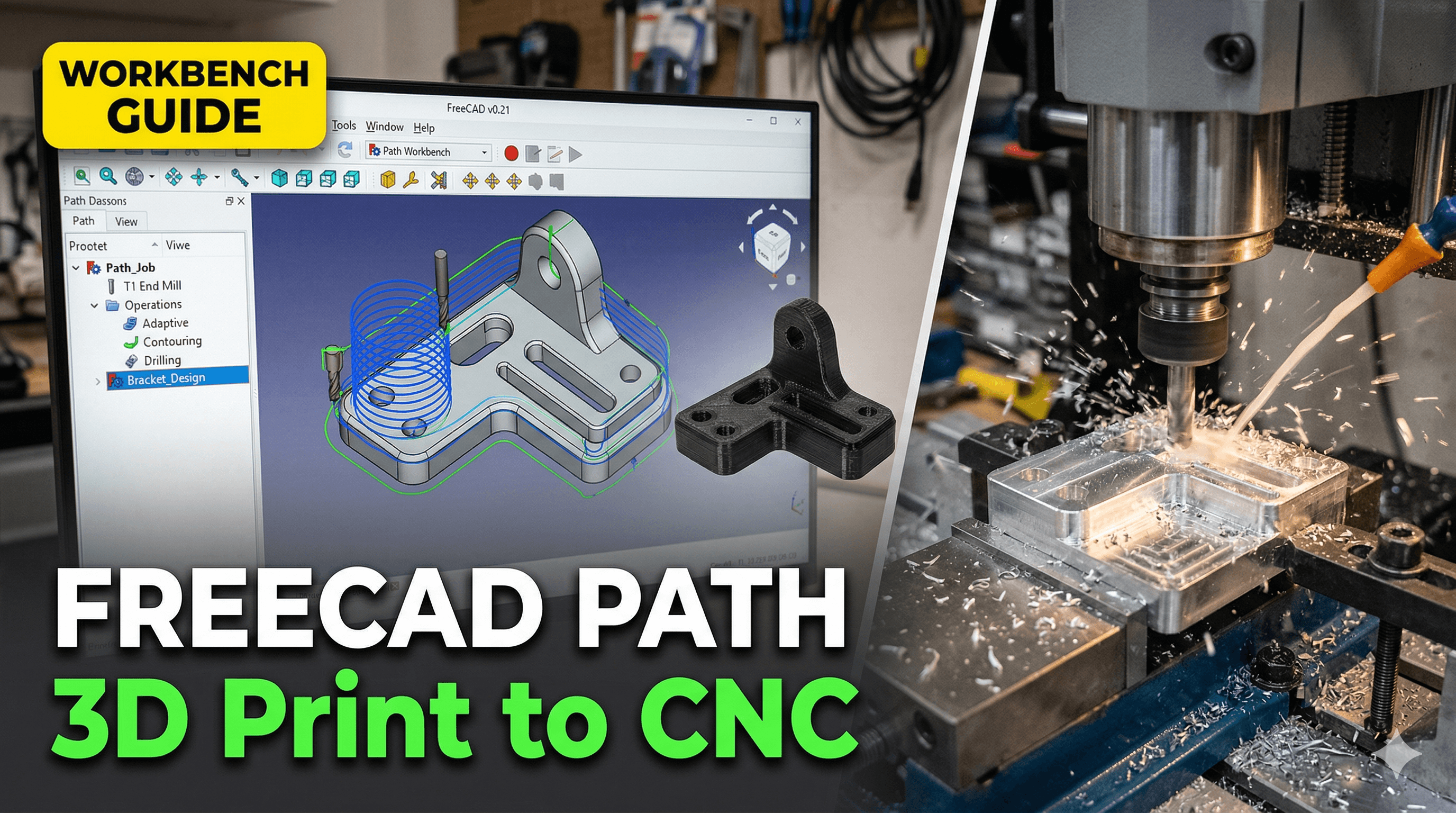 FreeCAD Path Workbench: From 3D Print Design to CNC Machining