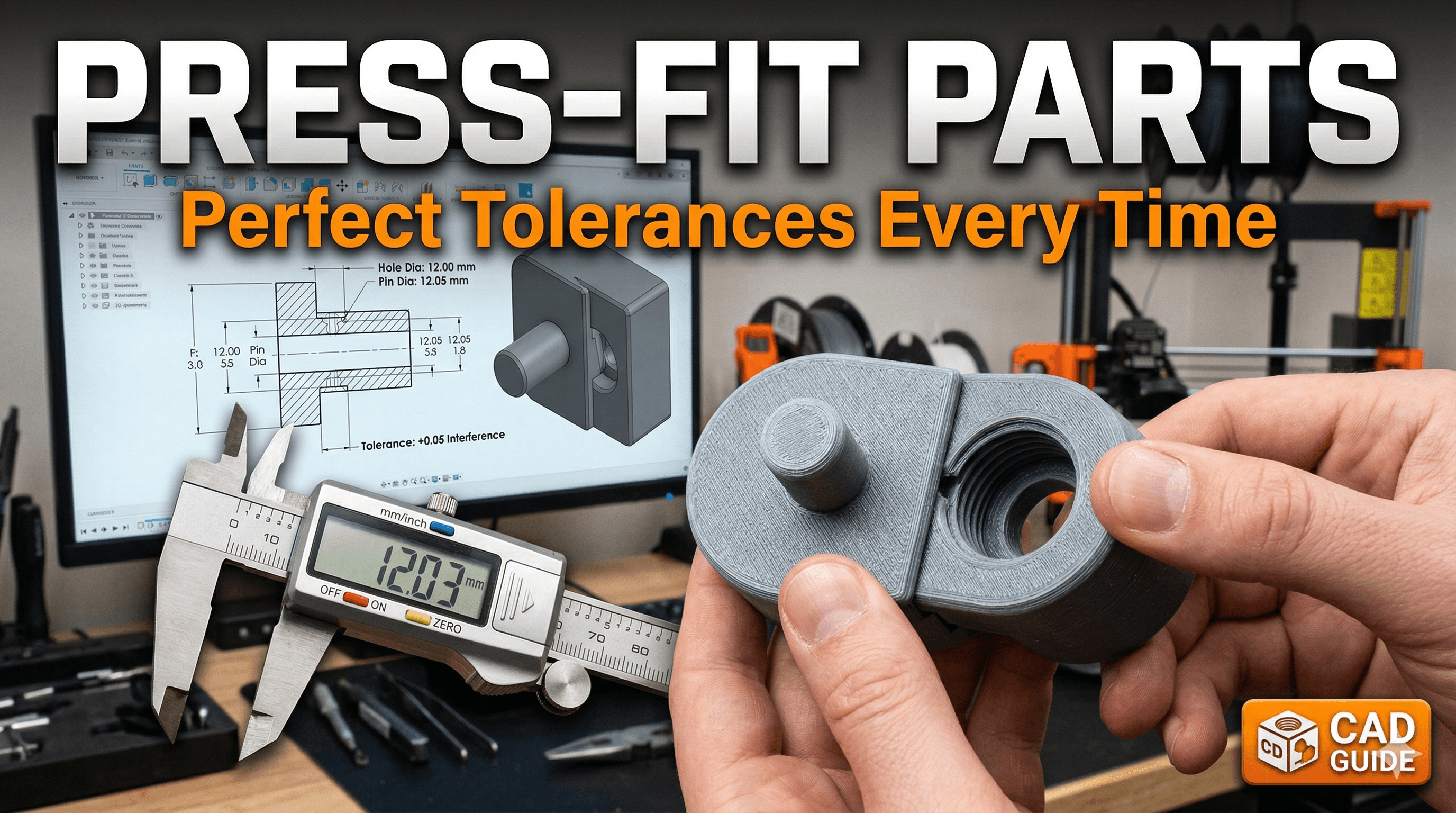 How to Design Press-Fit Parts in Any CAD Software for 3D Printing