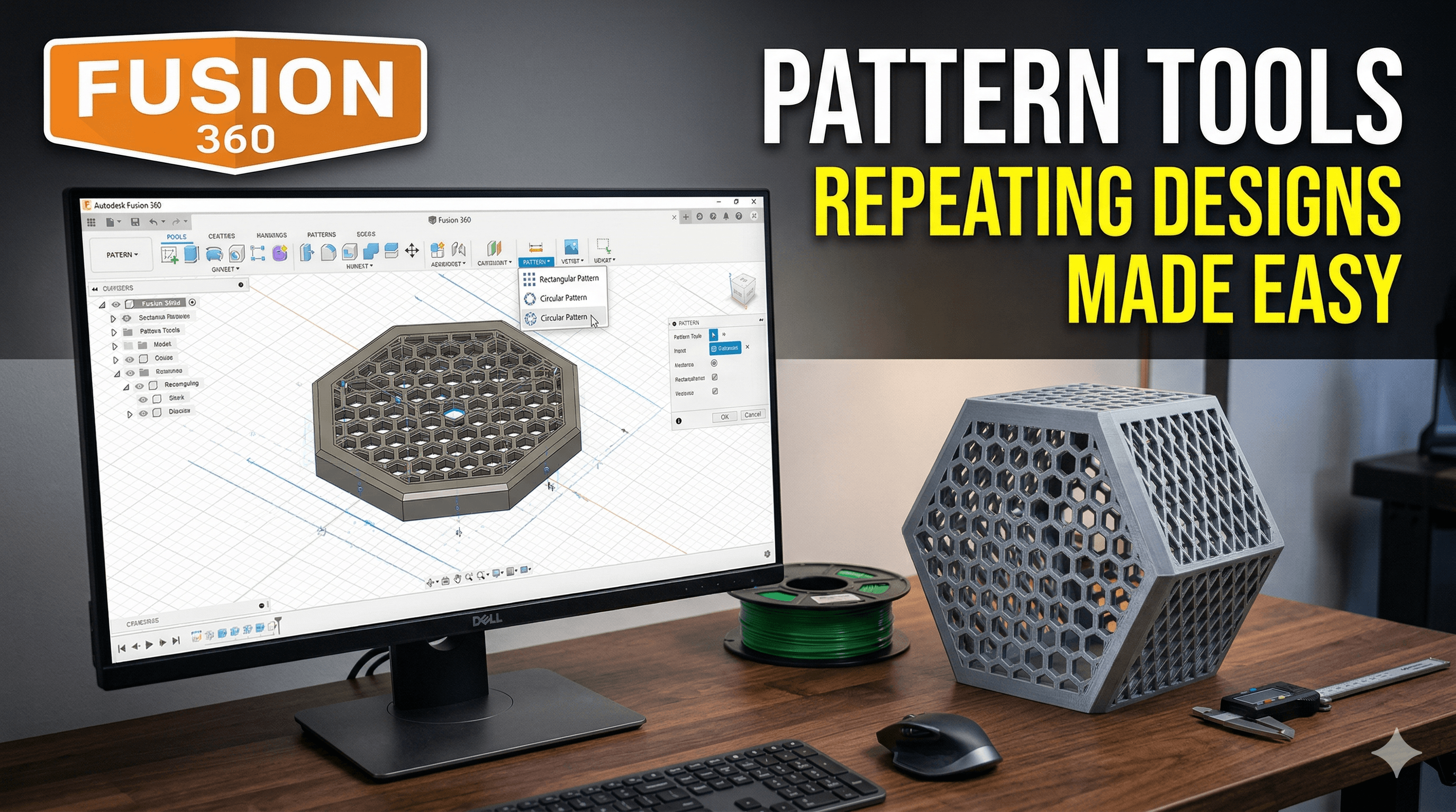 Fusion 360 Pattern Tools: Creating Repeating Designs for 3D Printing