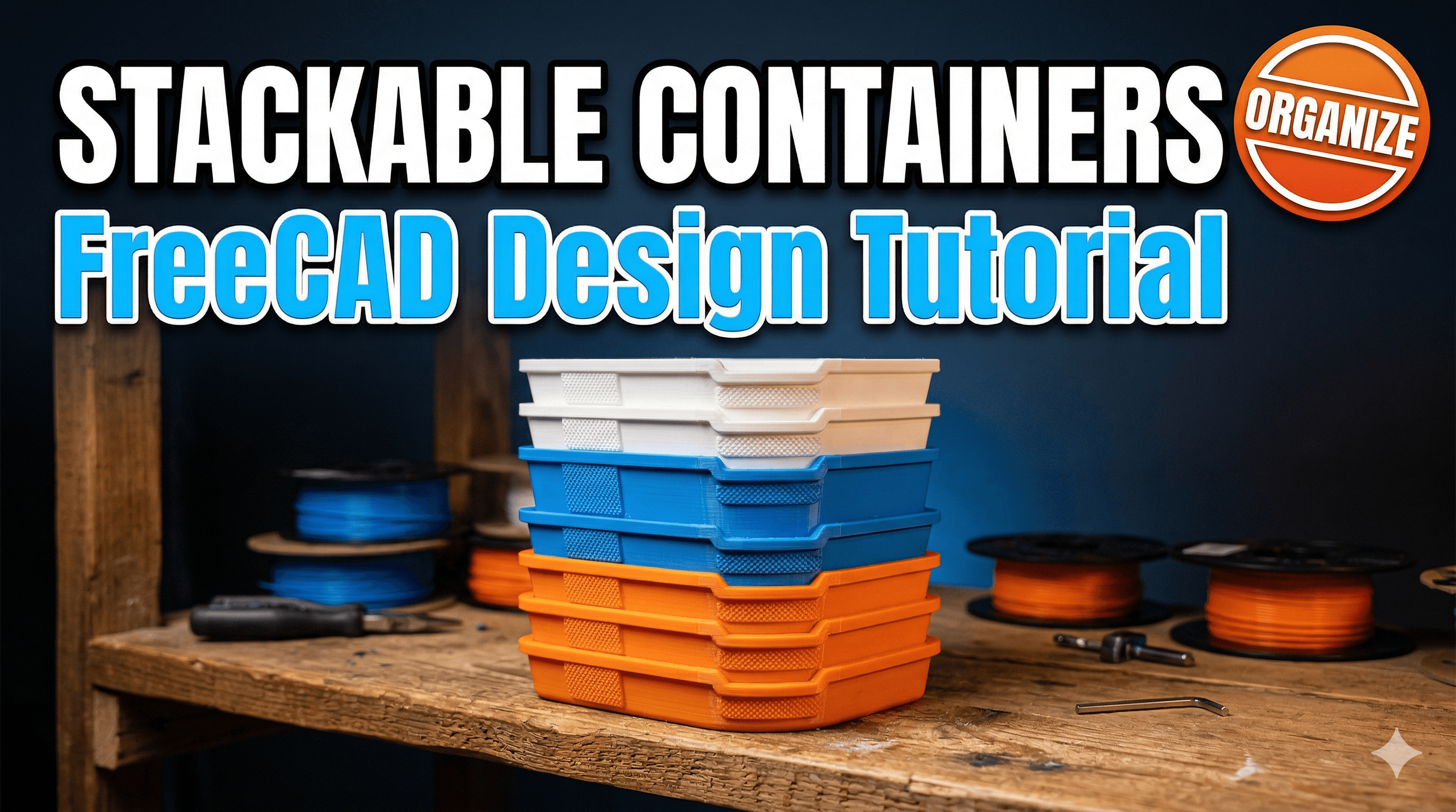 How to Design Stackable Storage Containers in FreeCAD