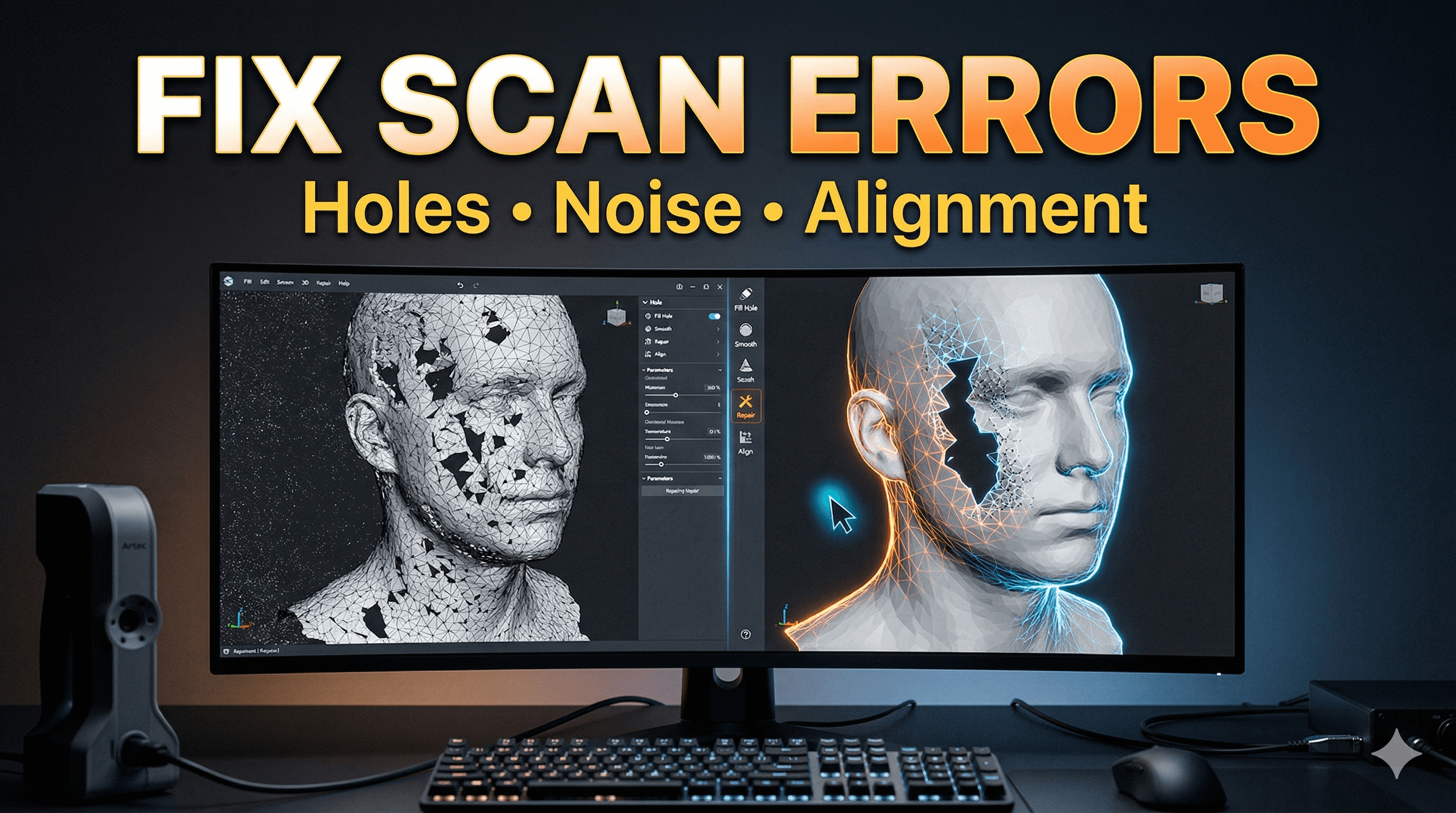 How to Fix Common 3D Scan Errors: Holes, Noise, and Alignment