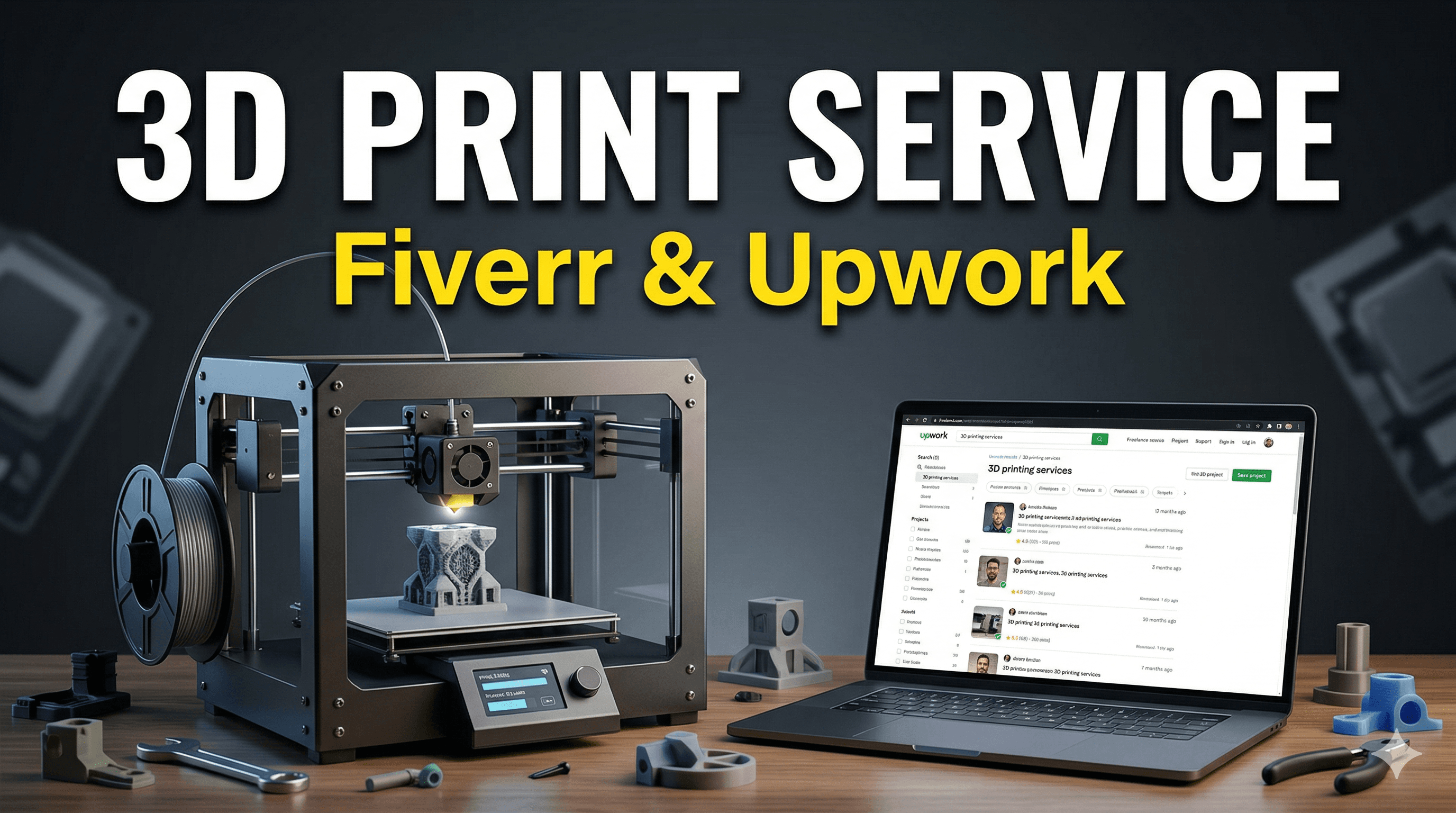 How to Offer 3D Printing as a Service on Fiverr and Upwork