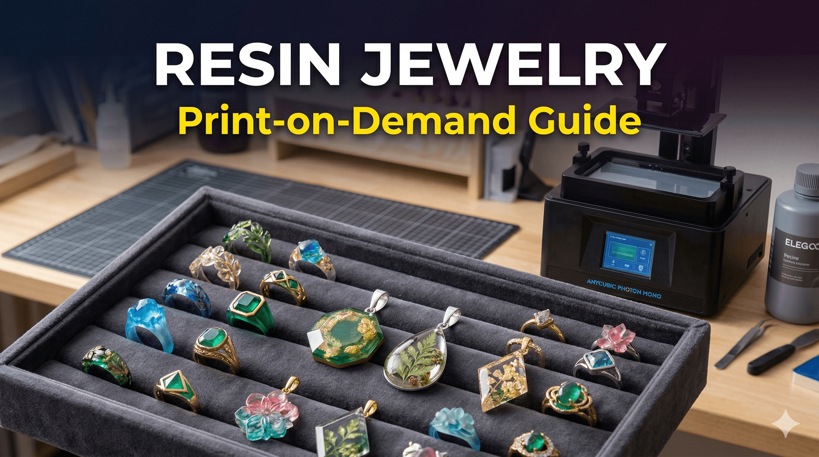Print-on-Demand Jewelry: How to Sell Resin Printed Rings and Pendants