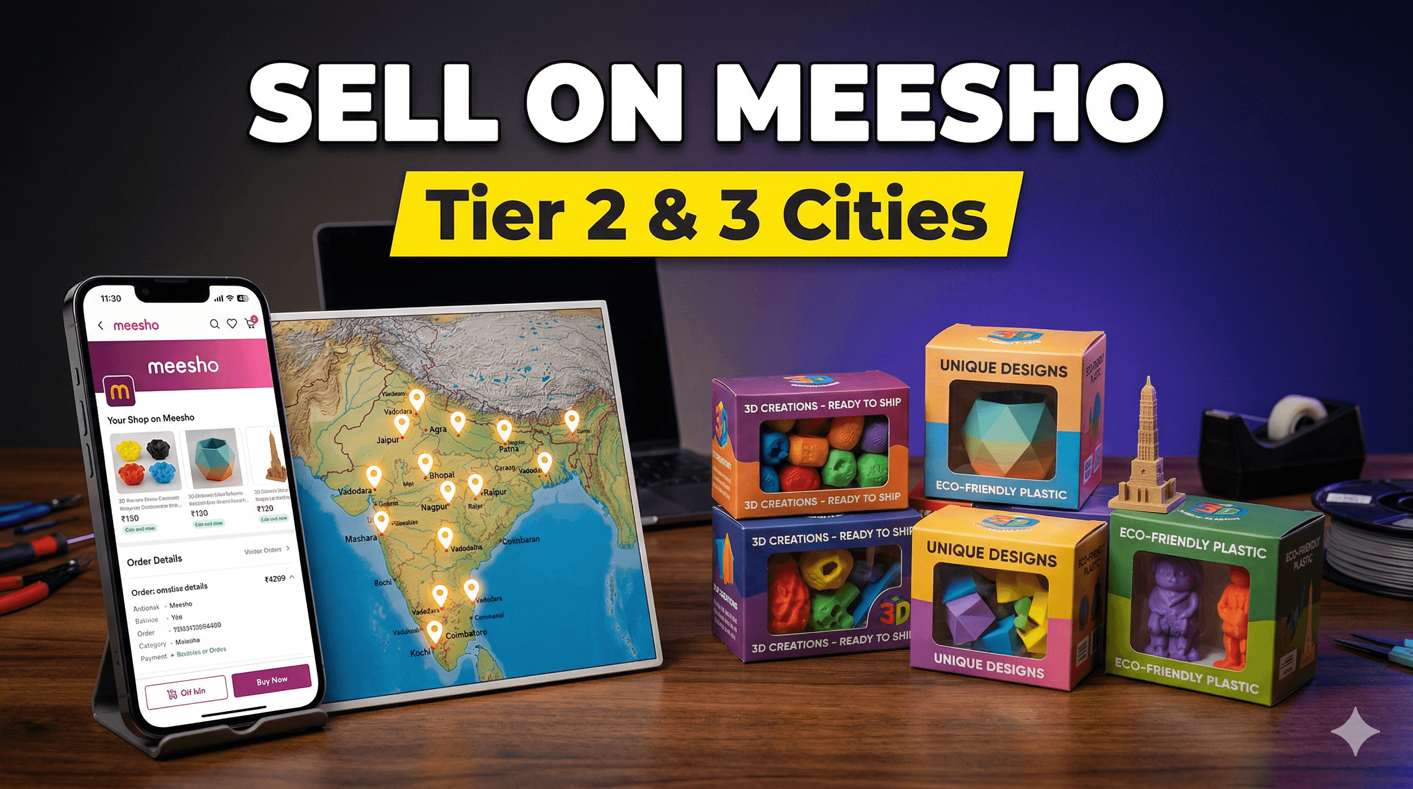 How to Use Meesho for Selling 3D Printed Items to Tier 2 and 3 Cities