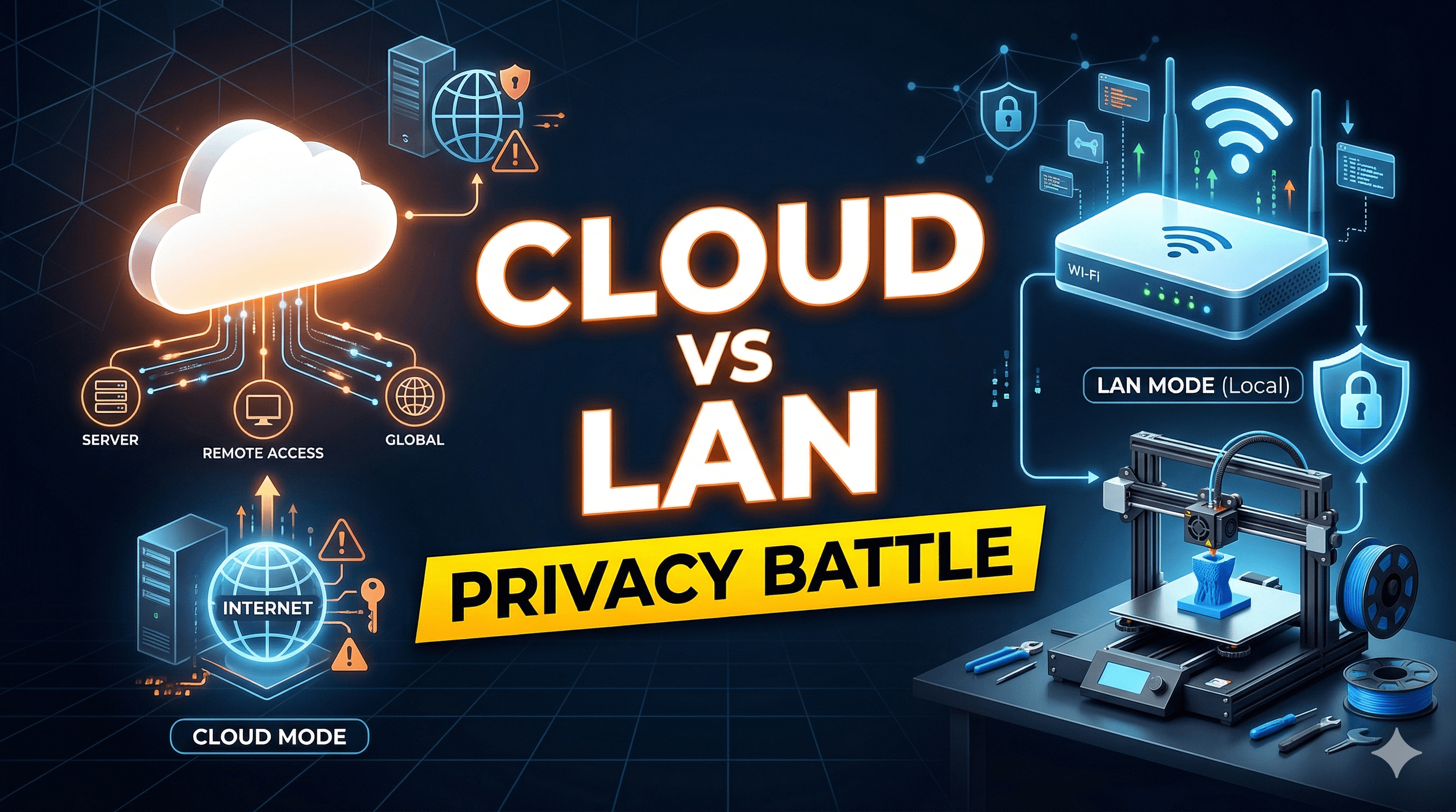 Bambu Lab Cloud vs LAN Mode: Privacy, Speed, and Feature Comparison