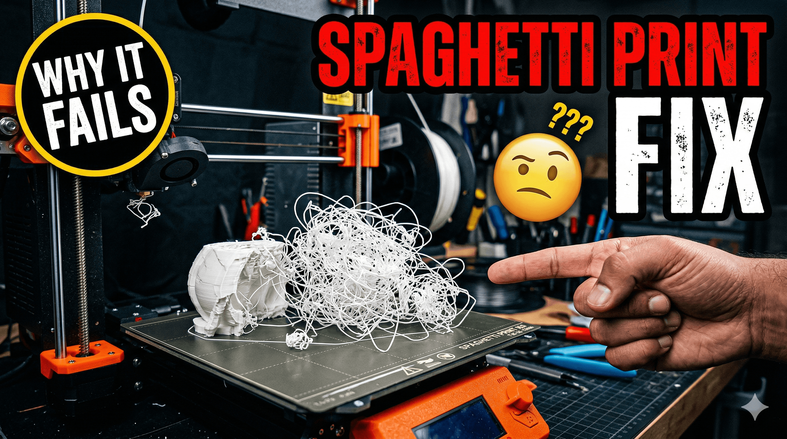 How to Fix Spaghetti Prints: Why Your Print Fails Mid-Way