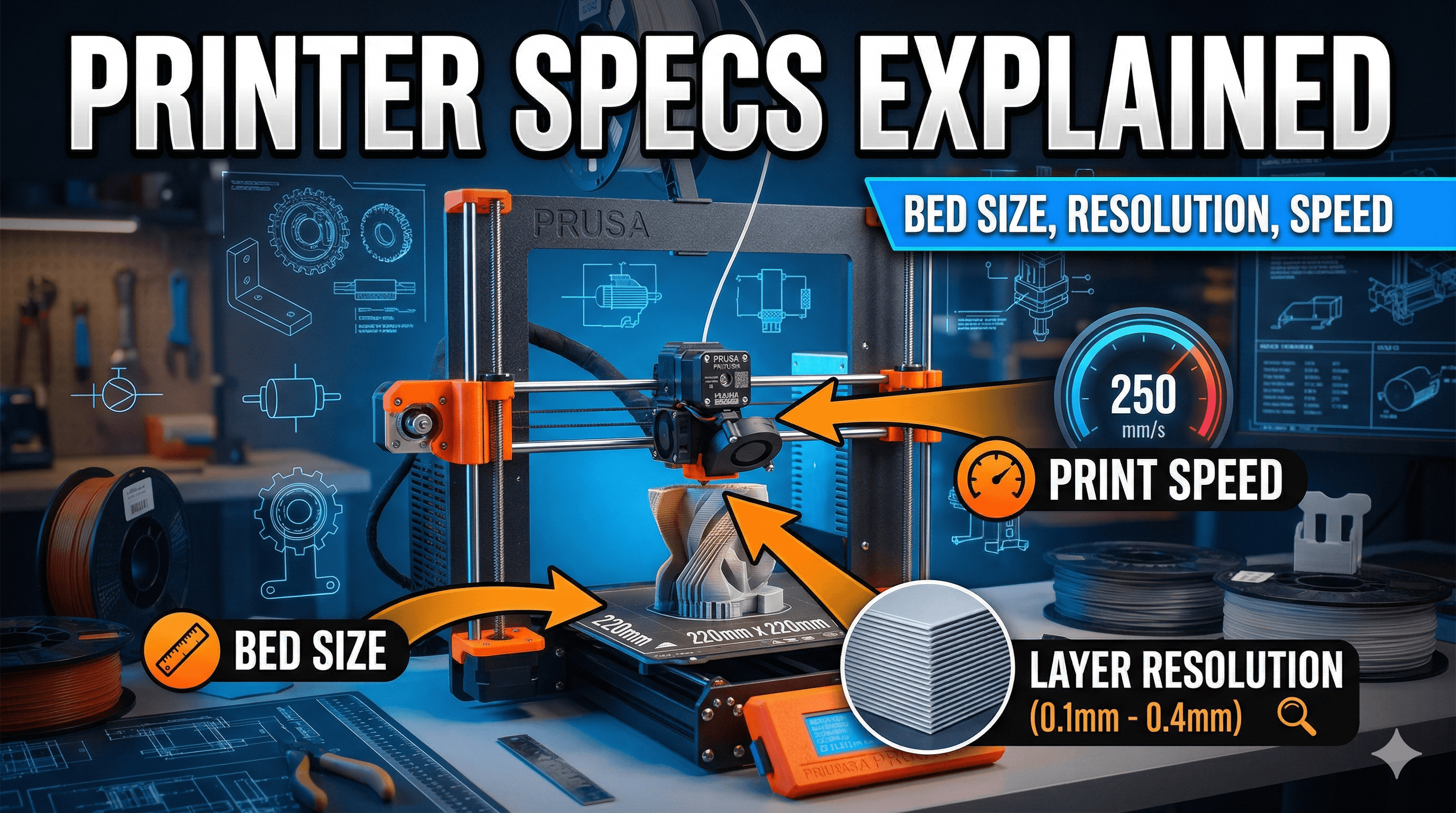 Understanding 3D Printer Specs: Bed Size, Resolution, Speed Explained