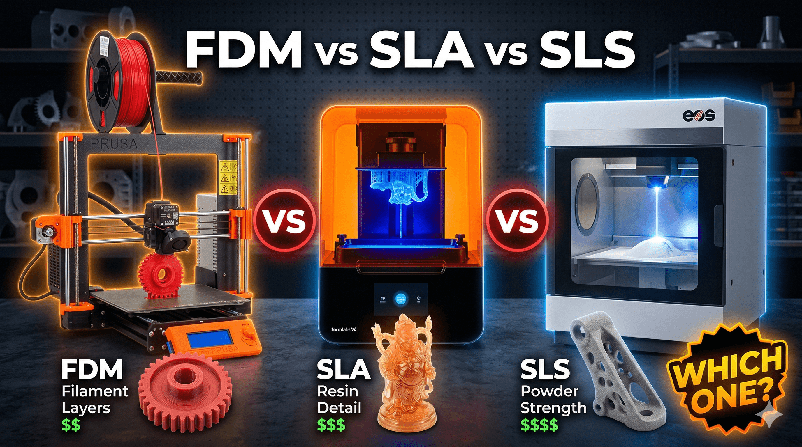 FDM vs SLA vs SLS: Which 3D Printing Technology Is Right for You?
