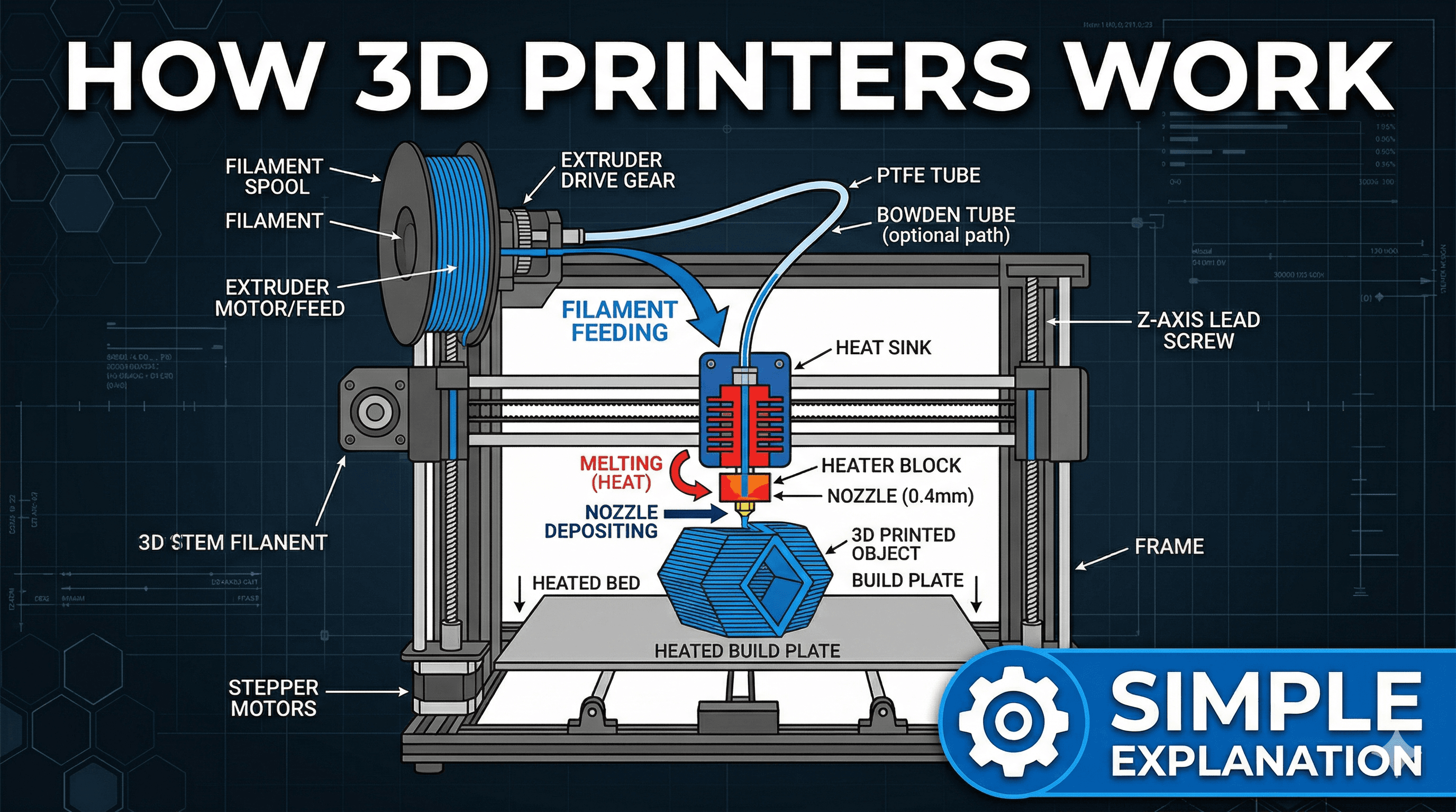 How Does a 3D Printer Work? Simple Explanation with Diagrams