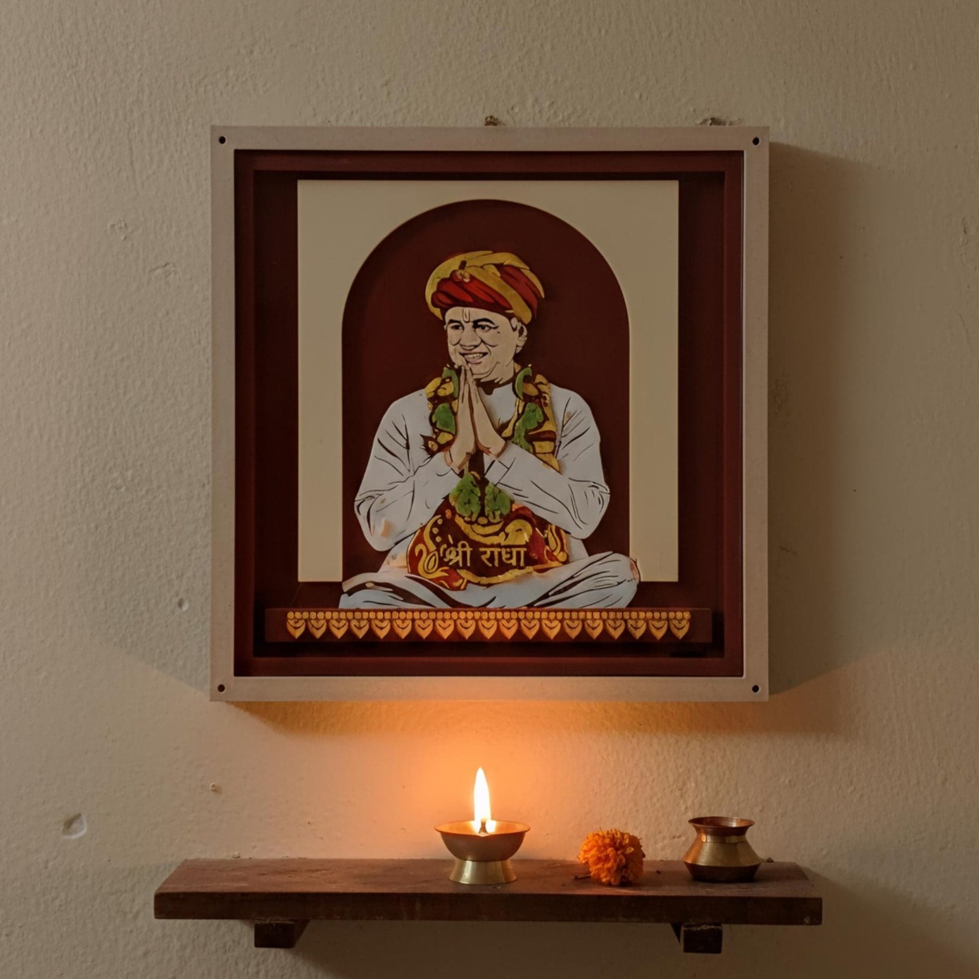 Shree Trikamdasji Sadhu 3D Printed Portrait - Anjar Kutch
