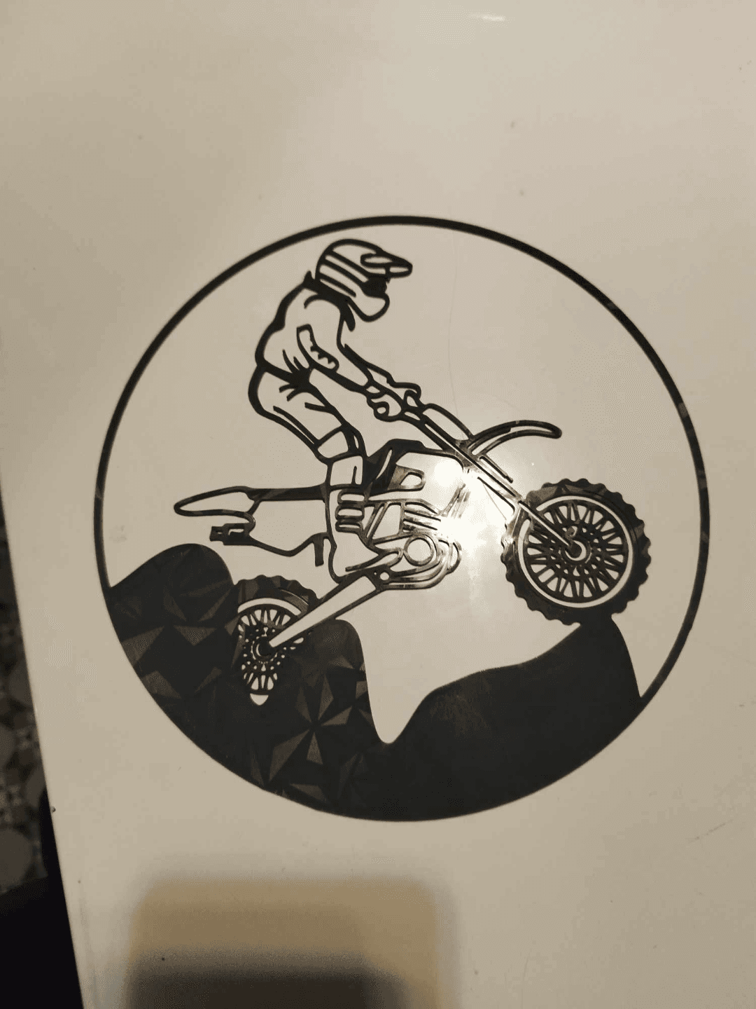 Bike Wall Decoration - 3D Printed Cyclist Art - Image 1
