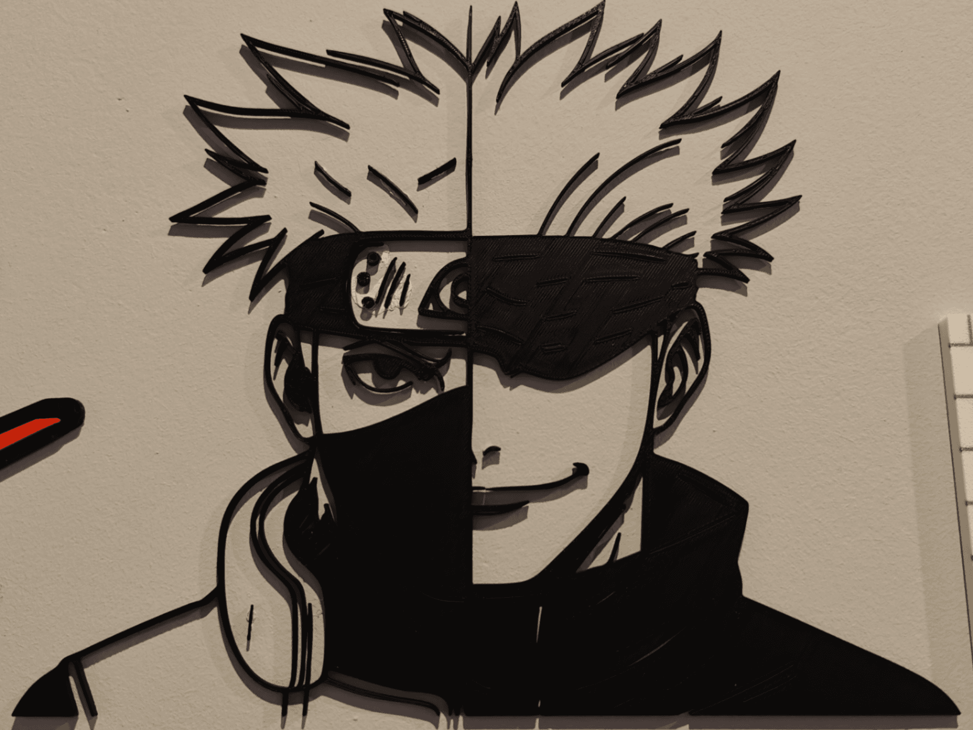 Kakashi Gojo Wall Decoration - 3D Printed Anime Art - Image 1