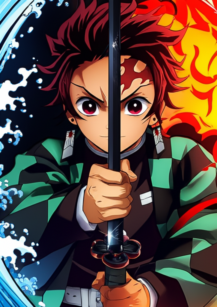 Tanjiro Kamado Premium Anime Poster | 300 GSM A4 | 350 GSM 12x18